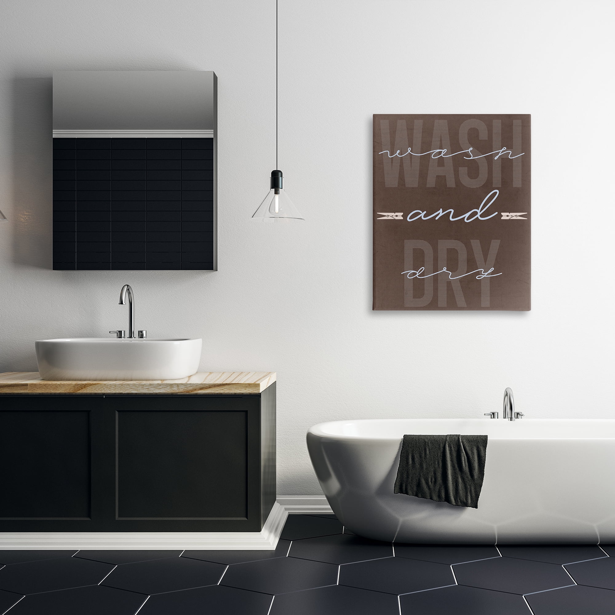Wash And Dry Brown Canvas Wall Art, design by Marcus Prime