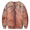 thumbnail image 2 of Leezeshaw Chandail Unisexe de Noël à Col Rond, Nouveauté Xmas, Imprimé 3D de Poils sur la Poitrine, Manches Longues, Chandail Molletonné, Chandail, T-Shirt, 2 of 3