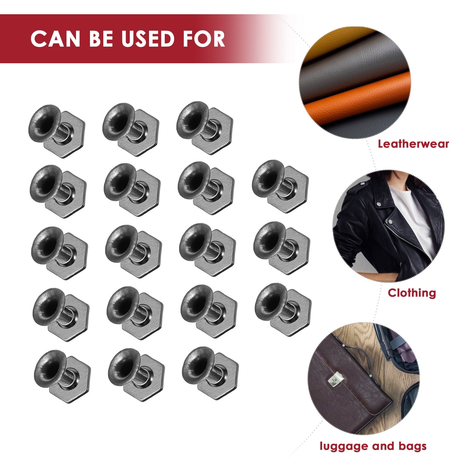 Alloy bag rivets 30pcs Alloy Bag Rivets Buttons Snaps Fastener Clasps