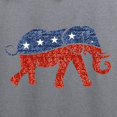 thumbnail image 3 of CafePress - Glitter Republican Elephant Zip Hoodie - Zip Hoodie, Classic Hooded Sweatshirt with Metal Zipper, 3 of 4