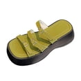 thumbnail image 2 of Sandalias de plataforma para mujer, sandalias con punta abierta, zapatillas de casa ligeras para interior 37, 2 of 9