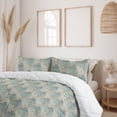 thumbnail image 2 of Ambesonne Floral Down Alternative Quilt Comforter, Vintage Flower Sketch Retro, Twin XL, Dark Eggshell and Cadet Blue, 2 of 5