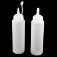 thumbnail image 2 of Unique Bargains Kitchenware Sauce Condiment Storage Squeeze Bottle Dispenser White 240ml 2pcs, 2 of 4