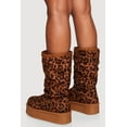 thumbnail image 3 of Women's Faux Suede Round Toe Platform Slouch Boots, 3 of 3