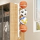 thumbnail image 4 of Estante de almacenamiento de baloncesto de hierro montado en la pared, organizador de pelotas deportivas de múltiples capas, instalación sin taladro, construcción de acero resistente para uso en inte, 4 of 5