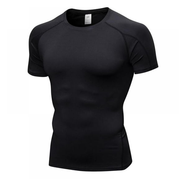 Monfince Men's Sports Quick-drying Short Sleeve T-shirt Summer Casual Slim Elastic Shirts Tops
