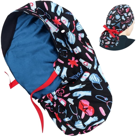 Gorros quirúrgicos Scrub Caps ABAMERICA Ponytail para mujer