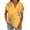 W-Yellow, variant on Fashion Shirts for Womens Summer Plus Size Casual Printed V-Neck Loose Short Sleeve Raglan Sleeve Button Top