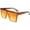 Bronze, variant on Women Men Flat Top Shield Sunglasses Oversized Square Rimless Shades UV400 B2470