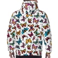 thumbnail image 7 of Naloa Colorful Flying Butterflies Men's Casual Hooded Collar Drawstring Hoodies Pullover Sweatshirts Casual Long Sleeve Shirts-4X-Large, 7 of 7