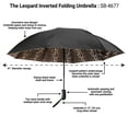 thumbnail image 6 of The Leopard Flip Windproof 46 inch Automatic Open Close Compact Reversible Umbrella, Inverted Leopard Print Folding Mini Umbrella for Women, Animal Print Upside Down Umbrella for Men & Women, 6 of 7