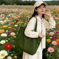 thumbnail image 2 of Alkepwun Handbags for Women Casual Solid-Color Minimalist Canvas Bag Large Capacity Versatile Retro Tote Bags for Daily Commutes Travel, 2 of 6