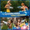 thumbnail image 5 of JoyStone Electric Water Blaster with Light, Automatic Manual Suction 2-in-1 Water Blaster for Adult Kids, Squirt Blaster39 Ft Range, Pool Beach Outdoor Party Toys, White, 5 of 10