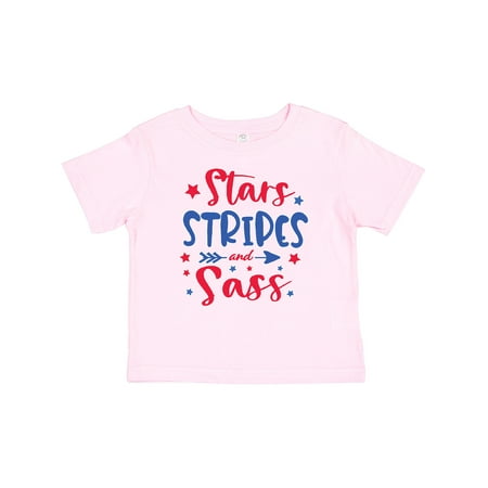 

Inktastic 4th of July Stars Stripes and Sass Blue and Red Stars Gift Baby Girl T-Shirt