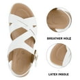 thumbnail image 4 of Bocca Women's Air Cushioned Support Sandals White Ankle Strap Walking Sandals 8M, 4 of 6
