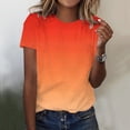 thumbnail image 2 of MEICHEN Women Letter Printing Round Neck Short Sleeve T Shirt Tops Casual Shirts Summer Fashion Clothing for Women, 2 of 9