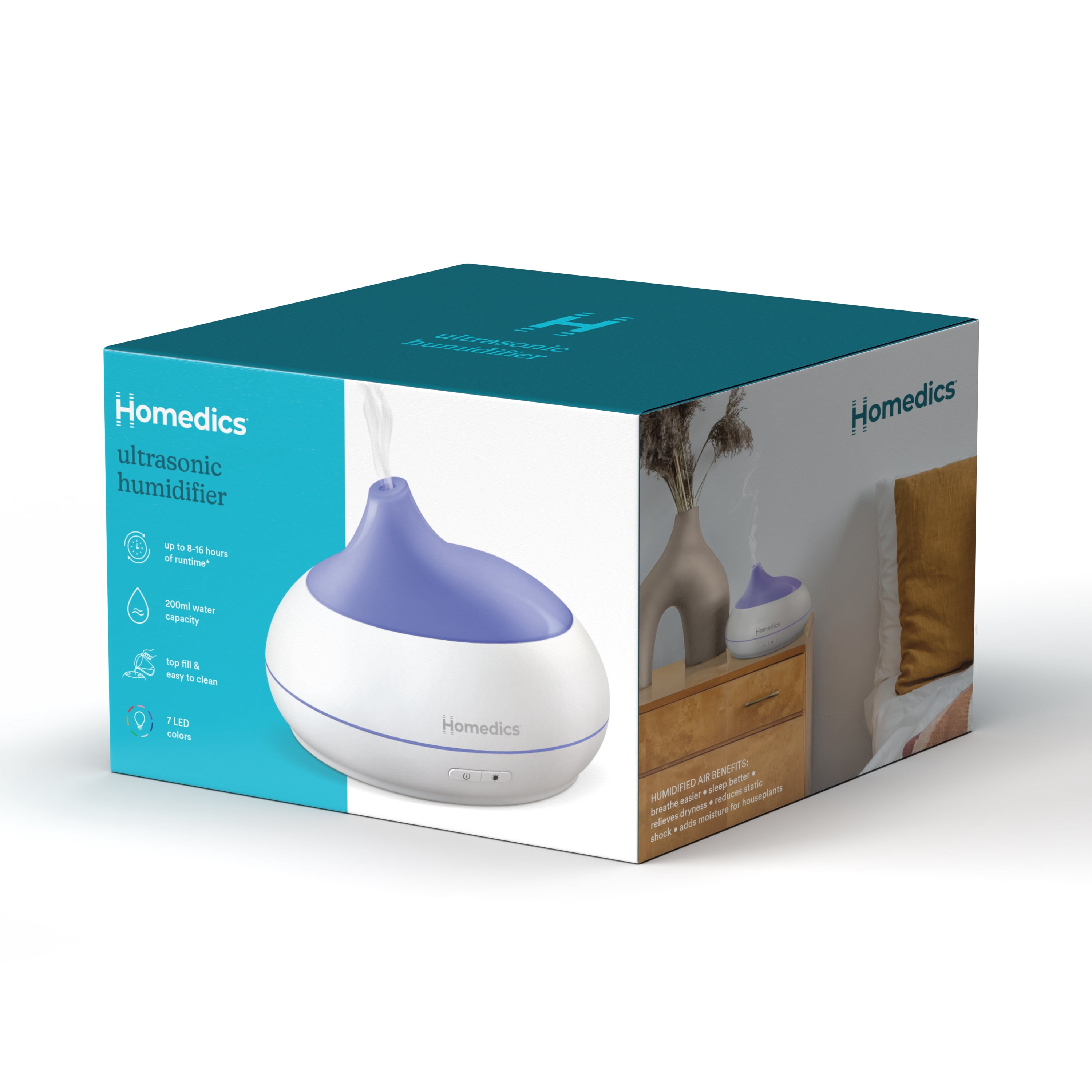 Homedics Mini Hum Color-Changing Personal Humidifier
