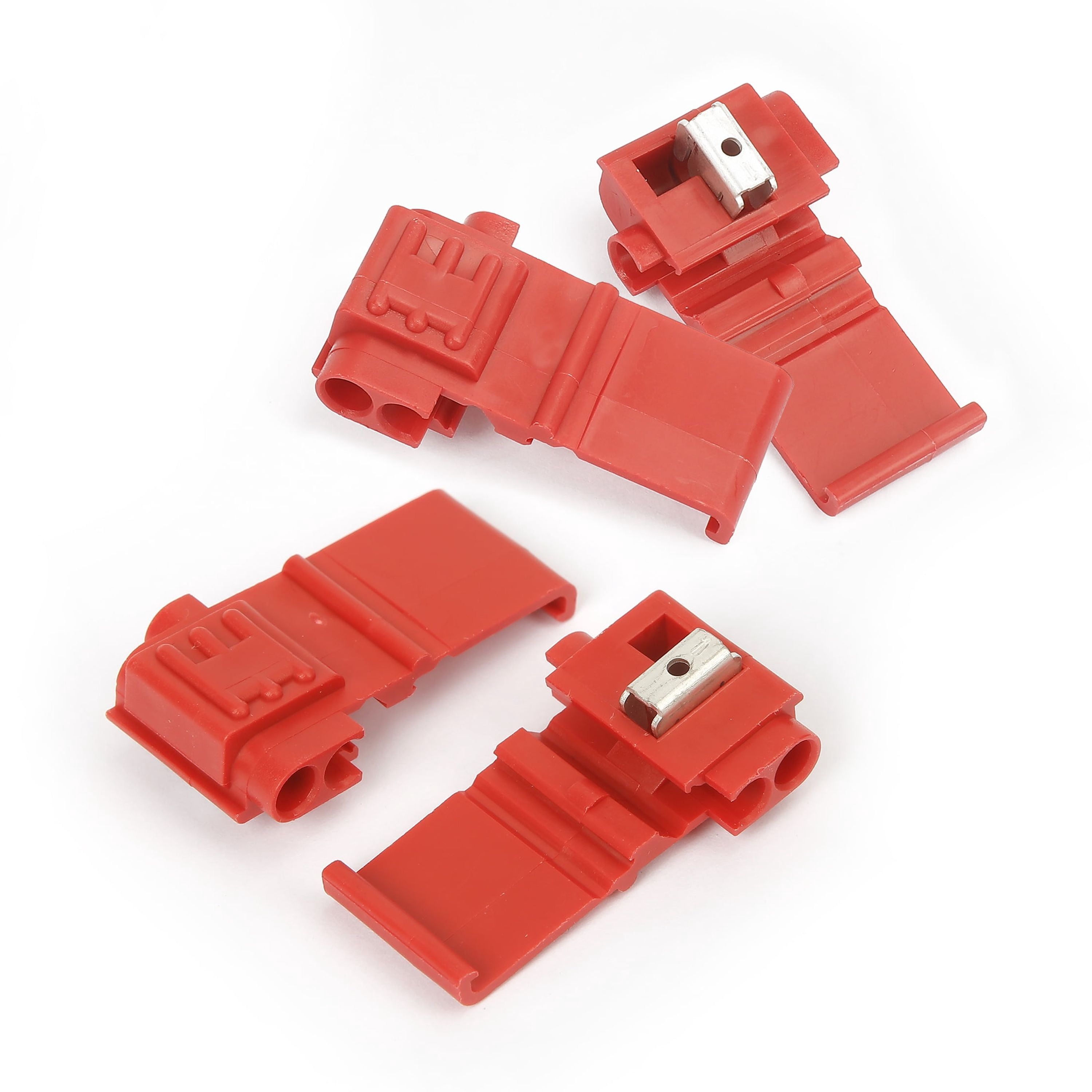 (2 pack) Ever Start Auto Electrical 4-Piece Quick Connectors, Red, Fits Car or Truck 22-16 Gauge Wire, Model 5104