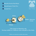 thumbnail image 4 of Lionhead Jewelry December Birthstone Blue Bohemian Crystal Blue Topaz Stud Earrings, Gold, 4 of 6