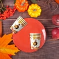 thumbnail image 4 of yulier Thanksgiving Disposable Tableware Set, 10 Pcs Paper Cups, Fall Pumpkin Maple Leaf Turkey Pattern Water Cups, Thanksgiving Party Supplies Dinnerware, 4 of 6