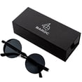 thumbnail image 4 of Baroc Vintage Star Black Lentes de Sol Redondos Metálicos UV400 Estilo Retro, 4 of 4