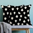 thumbnail image 4 of Halloween Decorations Pillow Covers 18x18 Inch Set of 2, Black and White Ghost Throw Pillows Farmhouse Linen Halloween Decor Pillow Case for Couch Sofa Bedroom Indoor Outdoor, 4 of 6