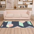 thumbnail image 2 of Yayeee Runner Rug for Bedroom 2'x6' Machine Washable Hallway Non Slip Mat, Black Cubes, 2 of 8
