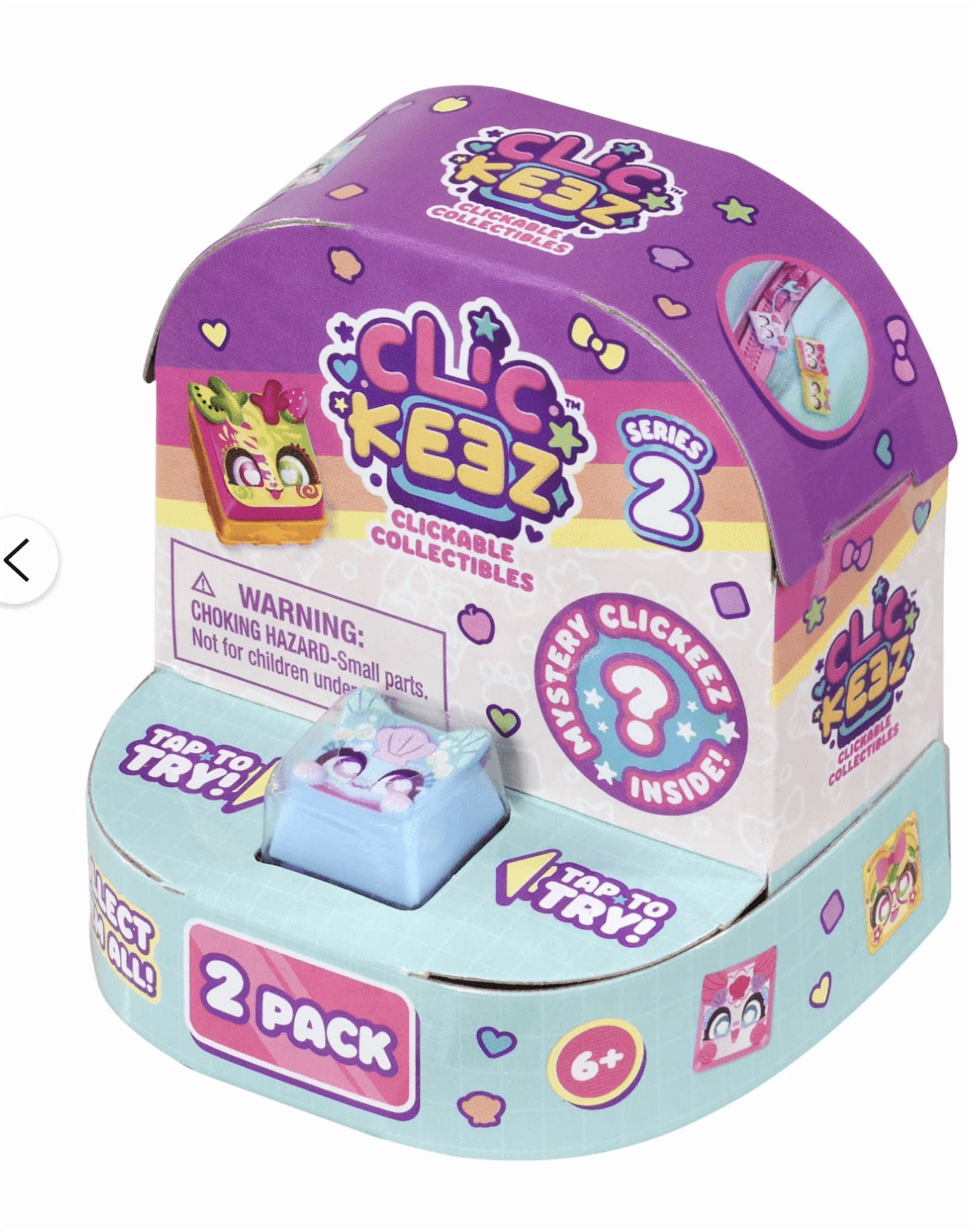 Clickeez Series 2  Keyboard Key Fidget Toys Collectible Characters 3-Piece Bundle