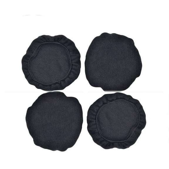 Himition 4pcs Stretchable Fabric Headphone Covers Washable Sanitary Ear Pad Earcup Earpad Covers Fit Most On Ear Headphones with 9-11cm L Size (Black)