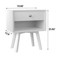 thumbnail image 6 of Algherohein Mid-Century Nightstand with 1 Drawer for Bedroom,White,Adult, 6 of 11