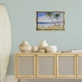 thumbnail image 3 of Stupell Industries Two Palms Beach Sunset Nautical & Beach Painting Gold Floater Framed Canvas Art Print Wall Art, 25 x 17, 3 of 10