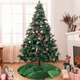 thumbnail image 7 of Lsque Natural Green Leaves Print Christmas Tree Skirt, Tree Skirt with Ties or Velcro, Perfect for Holiday Decorations, Halloween, and New Year-36", 7 of 7