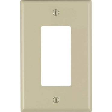 Leviton 021-0PJ26-00I 1-Gang Midway Size Ivory Decora® GFCI Device Wall Plate