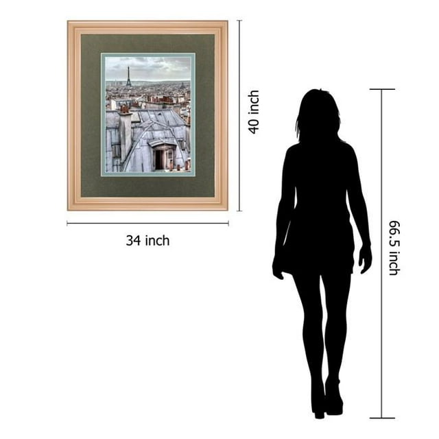 Classy Art DM5805 34 x 40 in. Paris Rooftops by Assaf Frank Framed Print Wall Art
