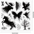 thumbnail image 6 of Animal Ink Splatter Clear Stamps for DIY Scrapbooking Animals Silhouette Silicone Stamp Seals Transparent Stamp for Cards Making Photo Album Journal Decoration 5.91×5.91inch, 6 of 8