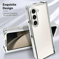 thumbnail image 3 of for Samsung Galaxy Z Fold 5 Case Plating Frame Electroplate Clear Luxury Elegant Case Camera Protector Soft TPU Shockproof Protective 3 PCS Anti-Skid Galaxy Z Fold 5 Case -Silver, 3 of 12