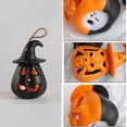 thumbnail image 3 of OANLKGI Halloween Pumpkin Decoration with Light, Spooky Decor Pumpkin Holding Mini Pumpkin with LED Lights, Festive Tabletop Decor for Halloween Party, Home & Indoor Display, 3 of 5