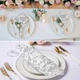 thumbnail image 2 of Grey Farmhouse Cloth Napkins, Floral Floral Plant Leaf Vintage Spring Washable and Reusable Dinner Napkins Set of 6, Table Napkin for Kitchen Party Birthday Wedding Hotel Housewarming 20"x20", 2 of 8