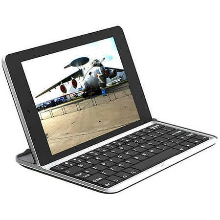 Inland 71110 Aluminum Case with Bluetooth Keyboard for Google Nexus 7, Silver/Black
