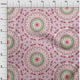 thumbnail image 3 of oneOone Polyester Spandex Fuschia Pink Fabric Mandala Dress Material Fabric Print Fabric By The Yard 56 Inch Wide, 3 of 6