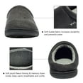 thumbnail image 3 of Needbo Men's Slippers Memory Foam Suede Plush Shearling Lined Warm Winter Indoor Outdoor Clog Bedroom House Slippers Slip on Shoes Dark Grey, Size 11-12, 3 of 6