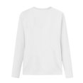 thumbnail image 5 of IROINNID Polyester Long Sleeve T Shirt for Women Daily Summer Fold Printed Regular Round Neck Button Top,White, 5 of 5