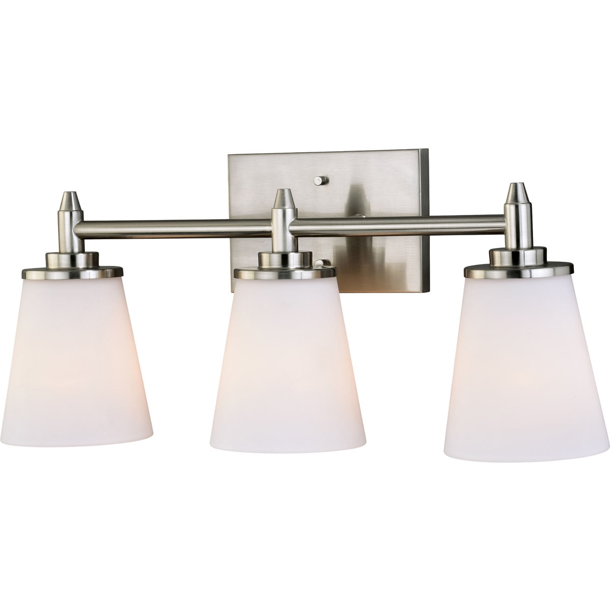 Bathroom Vanity 3 Light Fixtures With Satin Nickel Finish Steel