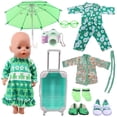 thumbnail image 2 of Ropa de muñeca, pijama, falda verde, accesorios de zapatos, adecuado para muñecas Reborn de 18 pulgadas o 43cm, Juguetes DIY, regalos para niñas, 2 of 4