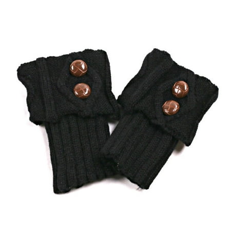

PXIWS Women Knit Boot Cuffs Winter Warm Crochet Knitted Button Boot Cuffs Socks Leg Warmers
