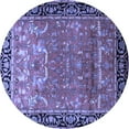 thumbnail image 1 of Ahgly Company Machine Washable Indoor Round Persian Blue Traditional Area Rugs, 4' Round, 1 of 4