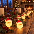 thumbnail image 5 of QISIWOLE Christmas Santa LED String Lights, 21ft Plastic Cord with Santa Face Bulbs and USB Plug, Warm Ambiance Glow for Tree Mantel Window Party, 21ft, 5 of 6