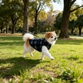 thumbnail image 2 of Soft Fleece Dog Sweater with Leash Ring - Plaid Winter Pullover for Small Dogs and Cats Indoor Outdoor Use, 2 of 5