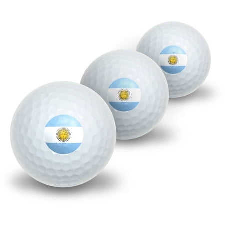 Argentina Flag Novelty Golf Balls, 3pk