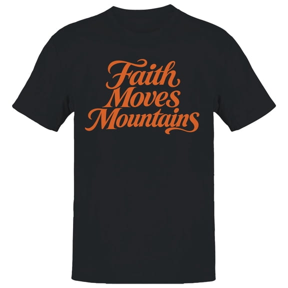 Faith Moves Mountains Men's Black T-shirt